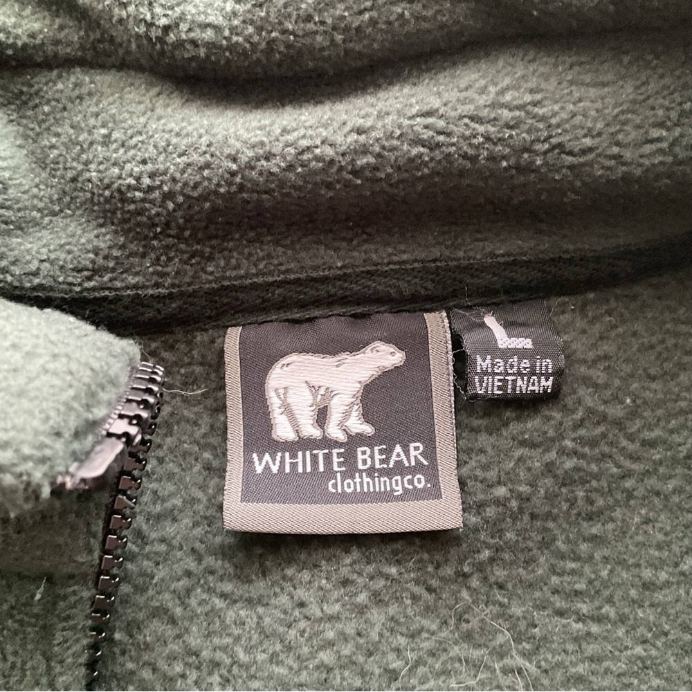 White Bear Clothing Company Men’s Green Fleece Vest. Size L - Picture 5 of 6